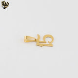 (1-2039-1) Gold Laminate- Number 15 Pendant - BGO