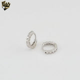 (2-4217-1) 925 Sterling Silver -Mini Zircon Huggies.