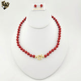 (MSET-21) Gold Laminate - 8mm Mallorca Pearls Set - BGF