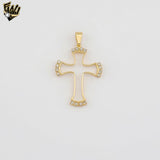 (1-2371-2) Gold Laminate- Zircon Cross Pendant - BGF