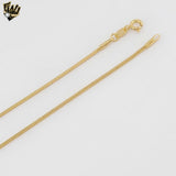 (1-1514) Gold Laminate - 1.3mm Square Snake Link Chain - BGF