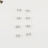 (2-6379) 925 Sterling Silver - Mini Zircon Heart Set.