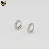 (2-4217-1) 925 Sterling Silver -Mini Zircon Huggies.
