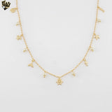 (1-6274-2) Gold Laminate - Paper Clip Link Sea Charms Necklace - BGF