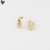 (1-2524-4) Gold Plated - Curve Zircon Half Hoops.