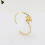 (1-4077-C) Laminado de oro - Brazaletes abiertos retorcidos de 5 mm - BGF