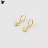 (1-2944-6) Gold Laminate - Turtle Charm Hoops - BGF