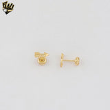 (1-1140-8) Gold Laminate - Mini Arrow Stud Earrings - BGF