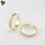 (1-2787-1) Gold Laminate - Guadalupe Three Tone Hoops - BGO