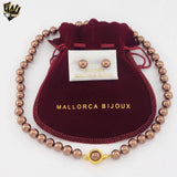 (MSET-52) Gold Laminate - 8mm Mallorca Pearls Set