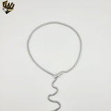 (4-7005) Acero inoxidable - Juego de collar de corazón en capas de 6 mm - 16"