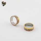 (4-0078) Acero inoxidable - Anillo para hombre con circonitas talladas.