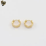 (1-2933-8) Gold Laminate - Chunky Wavy Hoops - BGF