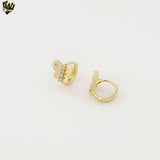 (1-2501-3) Gold Plated - Butterfly Huggies.