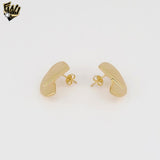 (1-1207) Gold Laminate - Asymmetrical Stud Earrings - BGF