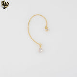 (1-1222) Gold Laminate - Long Ear Cuff - BGF