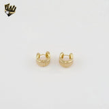 (1-2976-1) Gold Laminate -Chunky Hoops Earrings - BGF