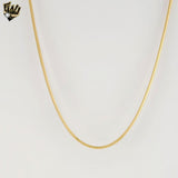 (1-1514) Gold Laminate - 1.3mm Square Snake Link Chain - BGF