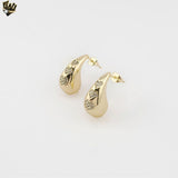 (1-2516) Gold Plated- Drop Earrings.