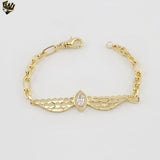 (1-60097) Gold Plated - Zircon Statement Bracelet - 7.5"
