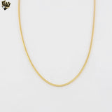 (1-1515) Laminado de oro - Cadena de eslabones de serpiente planos de 1,6 mm - BGF