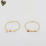 (1-0976) Gold Laminate - 2.5mm Figaro Link Kids Bracelet -6" - BGF