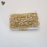 (mfin-Roll-8) Gold Filled Findings - Multi Shape Zircon Chain Rolls - BGF