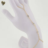(1-0569-2) Gold Laminate - 1.5mm Hand Chain Bracelet - 7.5" - BGF