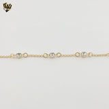 (1-0569-2) Gold Laminate - 1.5mm Hand Chain Bracelet - 7.5" - BGF