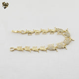 (1-60092) Gold Laminate - 13mm Elephants Bracelet - BGO