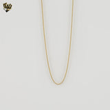 (1-1662) Gold Laminate - 1mm Alternative Box Link Chain - BGO