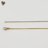 (1-1662) Gold Laminate - 1mm Alternative Box Link Chain - BGO