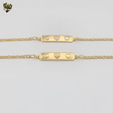 (1-0969) Gold Laminate - 2mm Figaro Link Kids Bracelet  - 6" - BGF