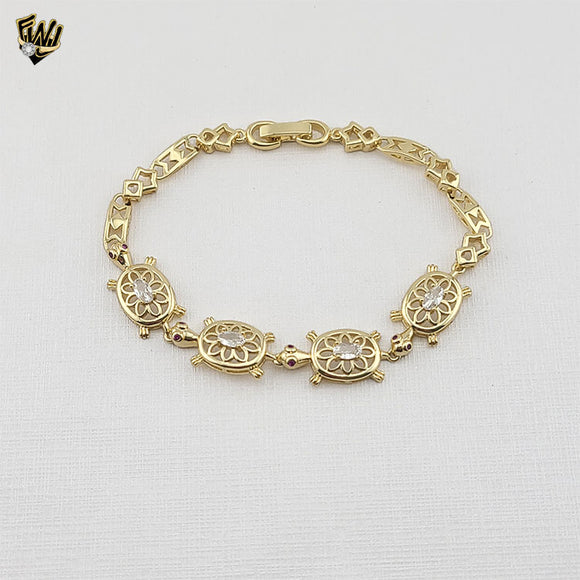 (1-60091-1) Gold Laminate - 4.5mm Turtle Bracelet - BGO