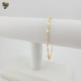 (1-0773) Gold Laminate - Alternative Link Bracelet - 7" - BGF