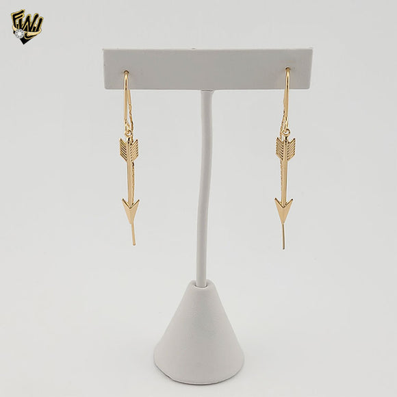 (1-1231) Gold Laminate - Arrow Long Earrings - BGF