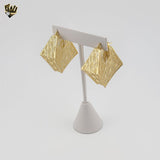 (1-2757) Laminado de Oro - Aretes Medio Aro - BGO