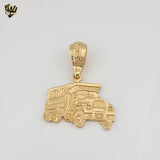 (1-2472-3) Gold Laminate - Big Truck Pendant - BGO