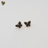 (1-1197-6) Laminado de oro - Mini pendientes de lágrima - BGF