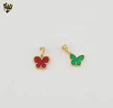 (1-2162-1) Gold Laminate - Butterfly Pendants - BGF
