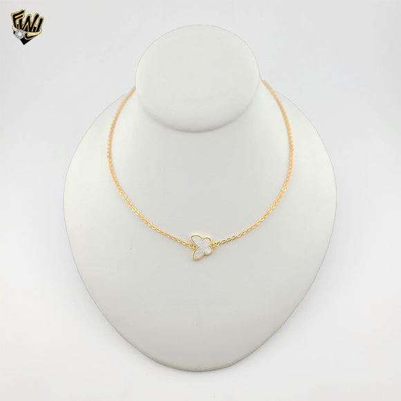 (1-6220-3) Gold Laminate -Butterfly Rolo Link Necklace - BGF - 16.5