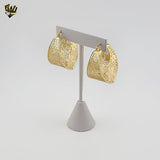 (1-2755-5) Aros griegos gruesos laminados en oro - BGO