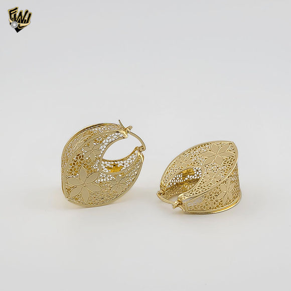 (1-2755-5) Aros griegos gruesos laminados en oro - BGO