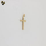 (1-2413-2) Gold Laminate - Cross Pendant - BGF