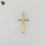 (1-2413-2) Gold Laminate - Cross Pendant - BGF
