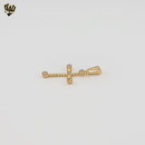 (1-2112-3) Gold Laminate - Thin Cross Pendant - BGF