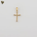 (1-2112-3) Gold Laminate - Thin Cross Pendant - BGF