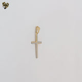(1-2268-1) Gold Laminate - Two Tone Cross Pendants - BGF