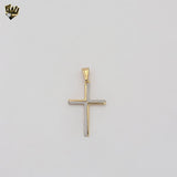 (1-2268-1) Gold Laminate - Two Tone Cross Pendants - BGF