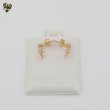 (1-1162-6) Gold Laminate - Cross Stud Earrings